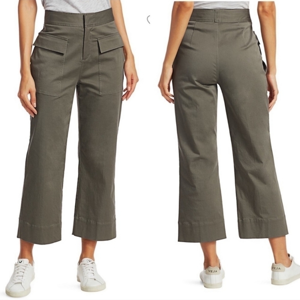 ATM Brushed Twill Crop Wide Leg Pants Crop Size 10